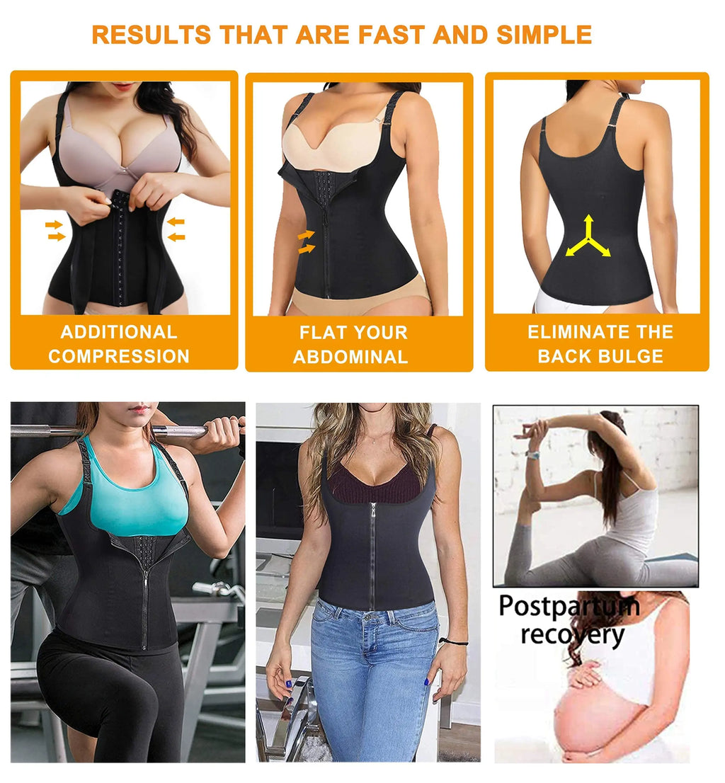 Corset Sport Femme Zippé – Ceinture Amincissante & Gainage Taille