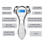 Rouleau de Massage Visage 4D EMS – Microcourant & Lifting V