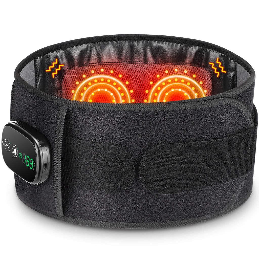 Ceinture de Massage Chauffante de Relaxation, Vibration & Soutien Lombaire