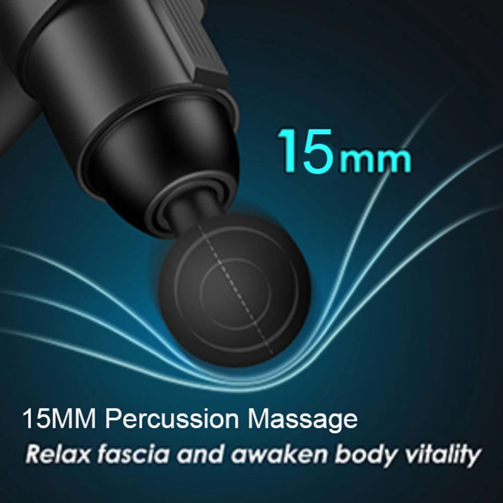 Pistolet de Massage 24V – 12 Têtes, Percussion & Relaxation Musculaire
