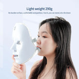 Masque facial anti-âge à LED avec cou 7 couleurs pour lifting et anti‑âge