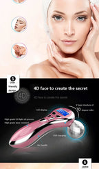 Rouleau de Massage Visage 4D EMS – Microcourant & Lifting V