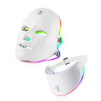 Masque facial anti-âge à LED avec cou 7 couleurs pour lifting et anti‑âge