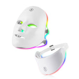 Masque facial anti-âge à LED avec cou 7 couleurs pour lifting et anti‑âge