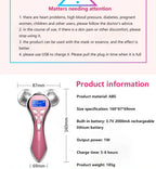 Rouleau de Massage Visage 4D EMS – Microcourant & Lifting V