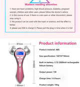 Rouleau de Massage Visage 4D EMS – Microcourant & Lifting V