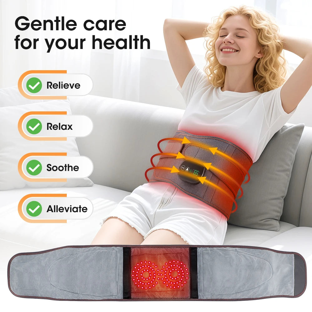 Ceinture de Massage Chauffante de Relaxation, Vibration & Soutien Lombaire