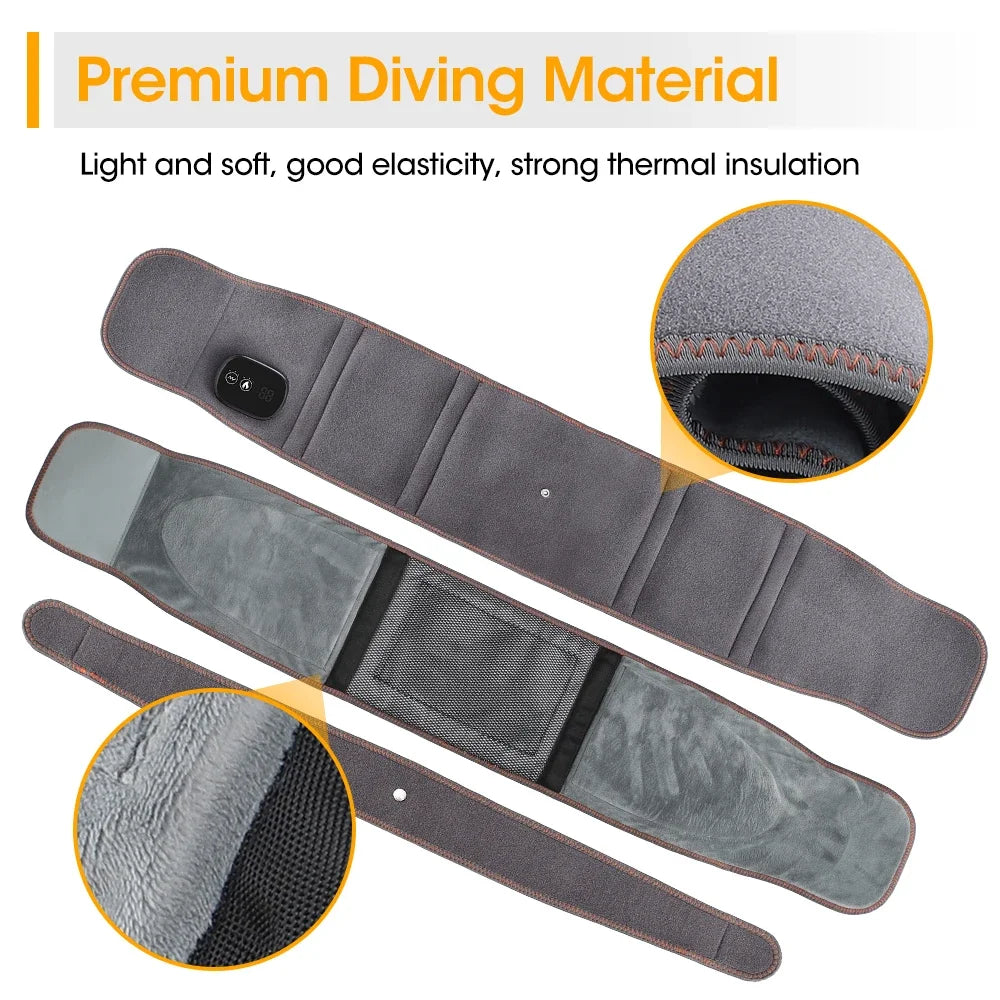 Ceinture de Massage Chauffante de Relaxation, Vibration & Soutien Lombaire