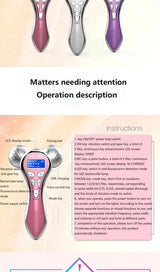 Rouleau de Massage Visage 4D EMS – Microcourant & Lifting V