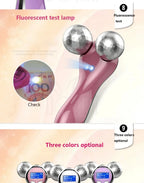 Rouleau de Massage Visage 4D EMS – Microcourant & Lifting V