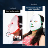 Masque LED sans fil Foreverlily 7 couleurs pour lifting et anti‑âge