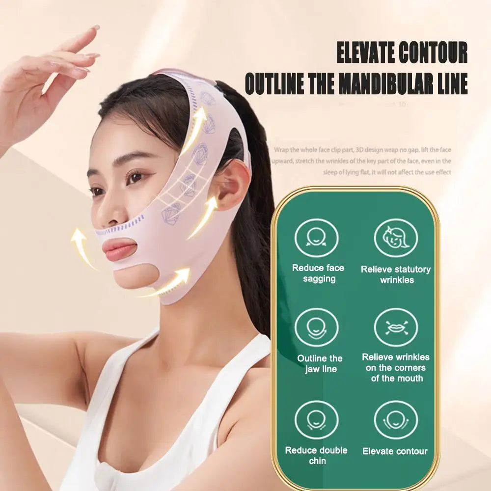 Masque de lifting visage et menton pour affiner les joues et redessiner l’ovale