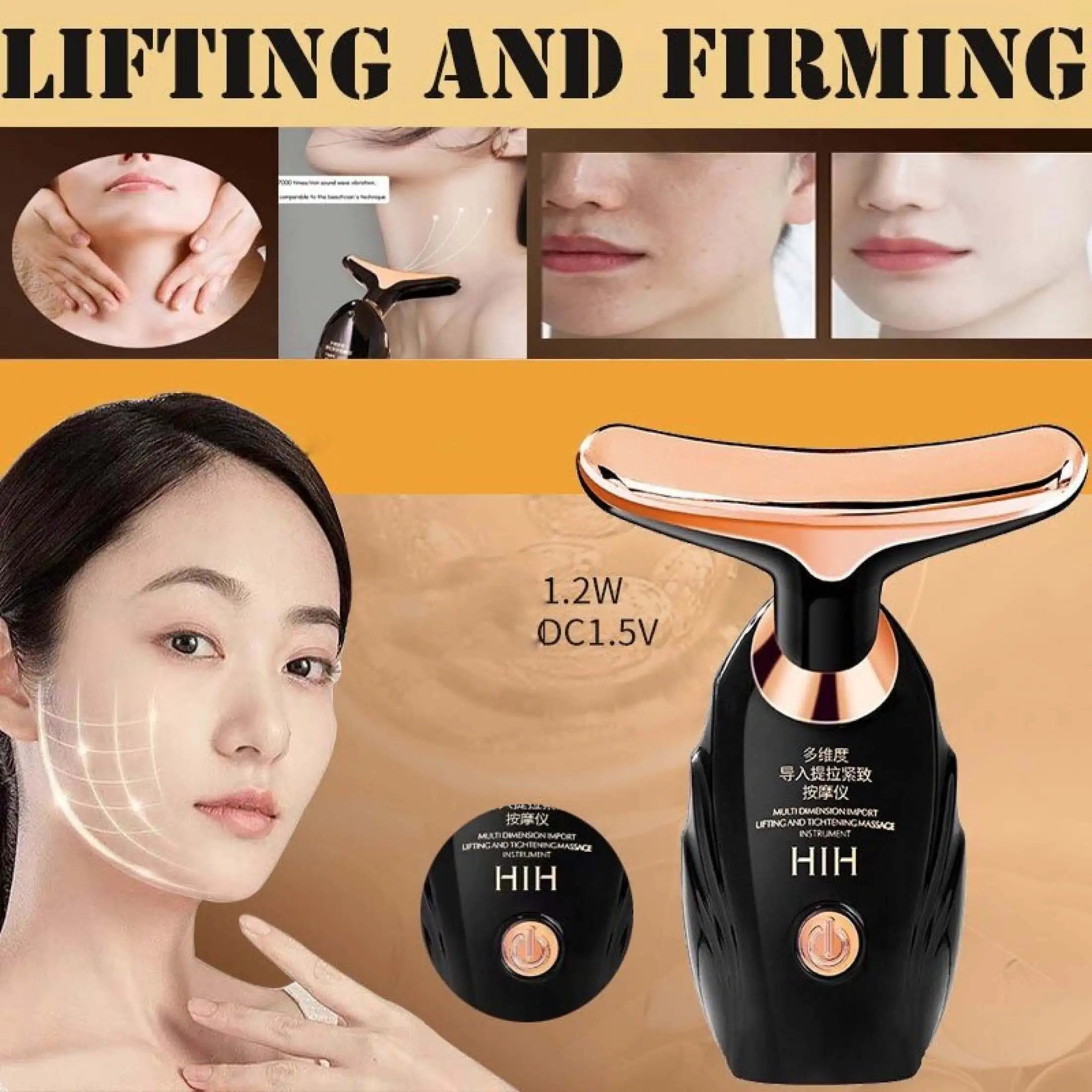 Appareil de lifting visage microcourant anti‑âge pour yeux et cou CAMMUO