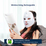 Masque facial anti-âge à LED avec cou 7 couleurs pour lifting et anti‑âge