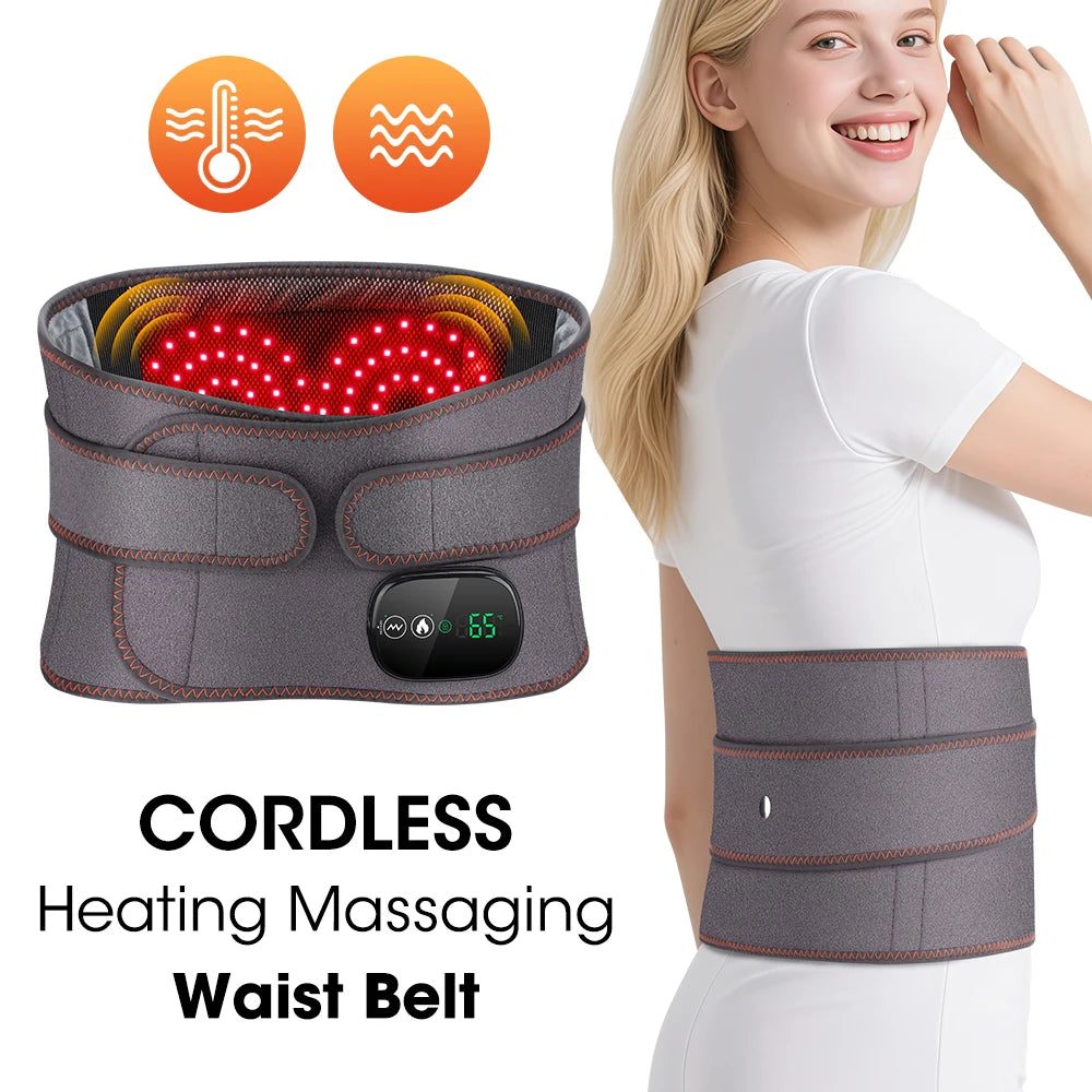 Ceinture de Massage Chauffante de Relaxation, Vibration & Soutien Lombaire