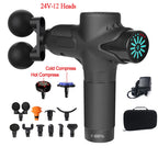 Pistolet de Massage 24V – 12 Têtes, Percussion & Relaxation Musculaire