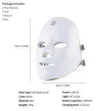 Masque facial anti-âge à LED avec cou 7 couleurs pour lifting et anti‑âge