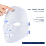 Masque facial anti-âge à LED avec cou 7 couleurs pour lifting et anti‑âge