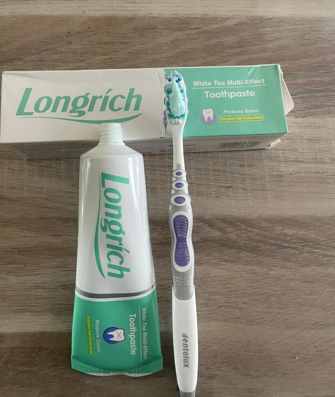Pack Longrich 2‑en‑1 : Dentifrice White Tea + Spray Anti‑Mauvaise Haleine