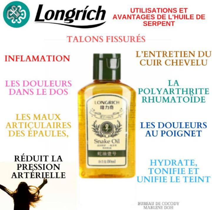 Huile de Serpent & Gel de Serpent Longrich – Anti‑douleur, Réparateur & 2‑en‑1