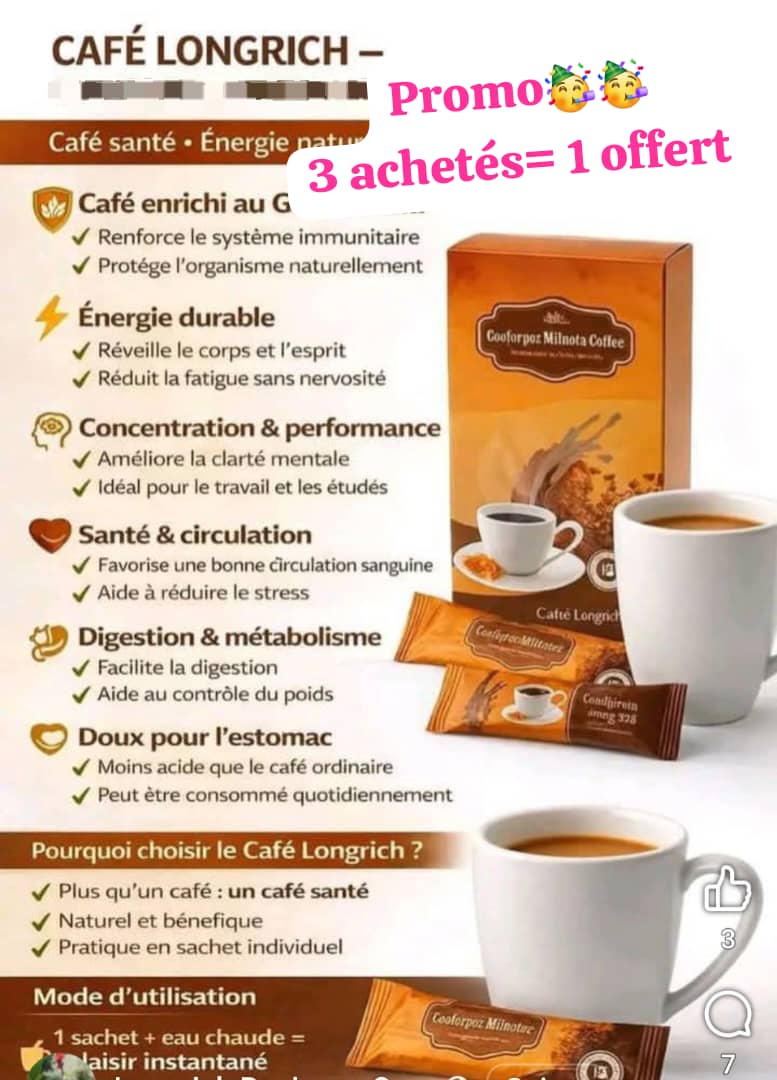 Café Longrich au Cordyceps – Énergie, Immunité & Vitalité Naturelle