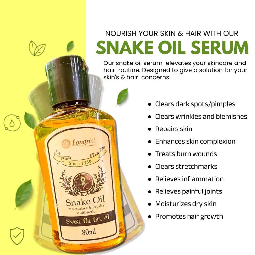 Huile de Serpent & Gel de Serpent Longrich – Anti‑douleur, Réparateur & 2‑en‑1