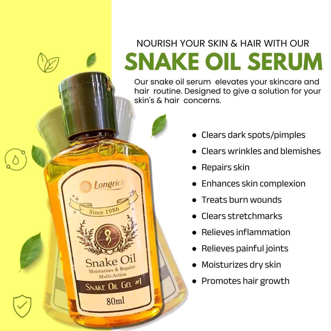 Huile de Serpent & Gel de Serpent Longrich – Anti‑douleur, Réparateur & 2‑en‑1