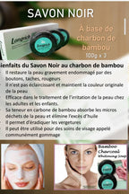 Savon Longrich Bamboo Charcoal – Anti‑acné, Anti‑taches & Purifiant naturel